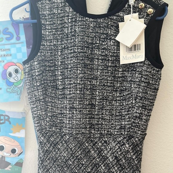 MaxMara navy and White spadino Dress - Picture 6 of 14